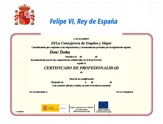 Certificado de profesionalidad